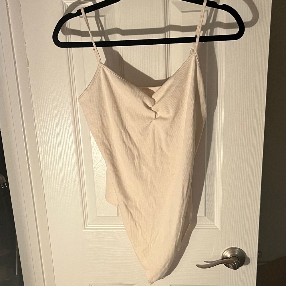 American Eagle Outfitters Cream Bodysuit